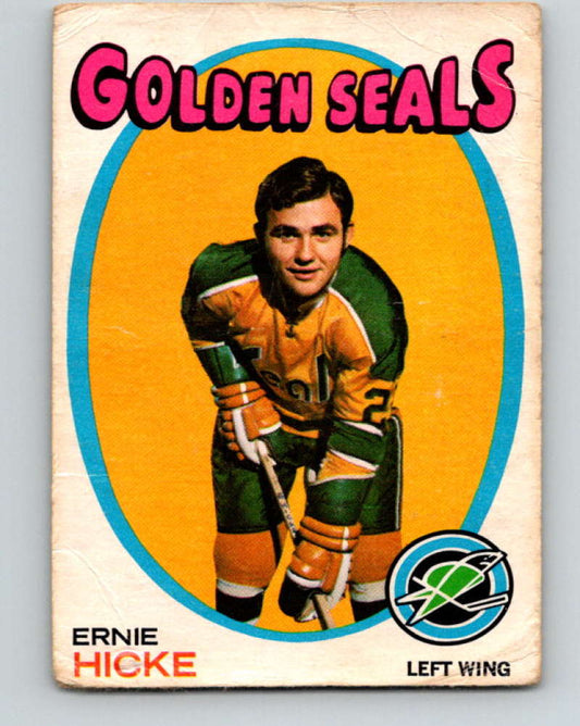 1971-72 O-Pee-Chee #61 Ernie Hicke  RC Rookie California Golden Seals  8756