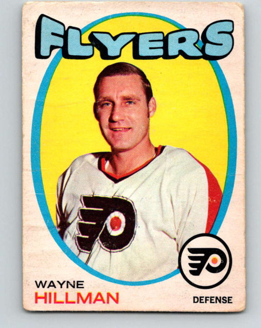 1971-72 O-Pee-Chee #62 Wayne Hillman  Philadelphia Flyers  8757