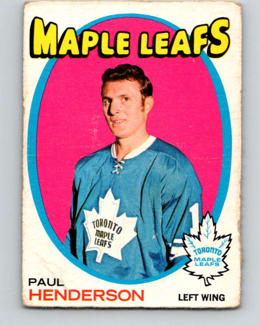 1971-72 O-Pee-Chee #67 Paul Henderson  Toronto Maple Leafs  8762