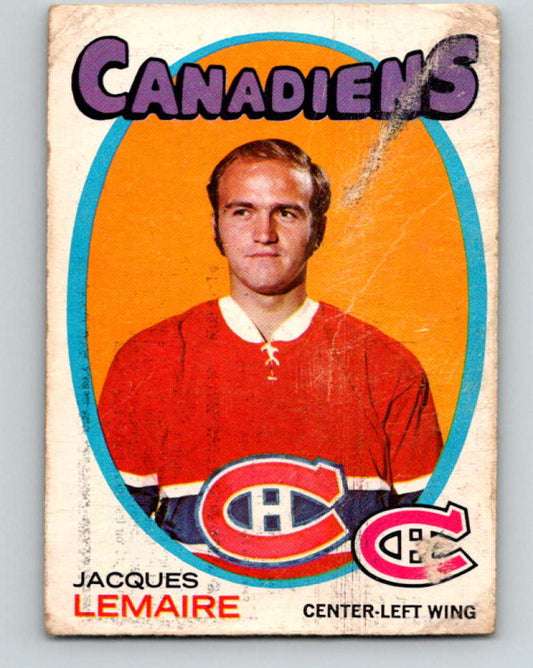 1971-72 O-Pee-Chee #71 Jacques Lemaire  Montreal Canadiens  8766 Image 1