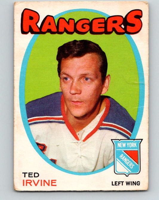 1971-72 O-Pee-Chee #74 Ted Irvine  New York Rangers  8769