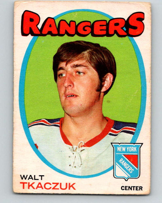 1971-72 O-Pee-Chee #75 Walt Tkaczuk  New York Rangers  8770 Image 1