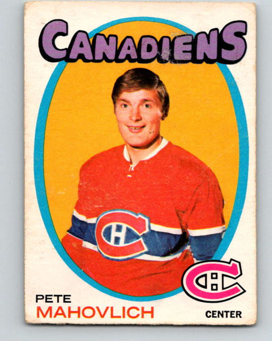 1971-72 O-Pee-Chee #84 Pete Mahovlich  Montreal Canadiens  8779