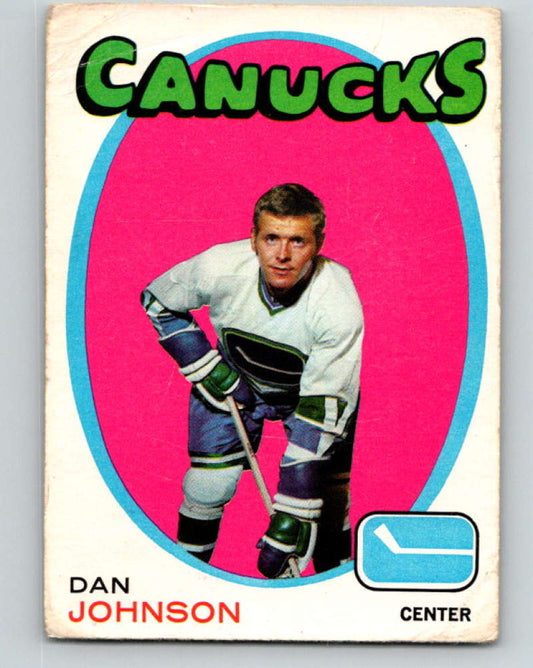 1971-72 O-Pee-Chee #95 Dan Johnson  RC Rookie Vancouver Canucks  8790