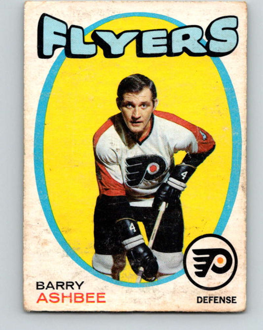 1971-72 O-Pee-Chee #104 Barry Ashbee  RC Rookie Philadelphia Flyers  8799