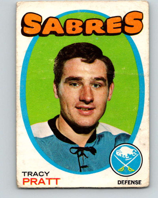 1971-72 O-Pee-Chee #107 Tracy Pratt  Buffalo Sabres  8802