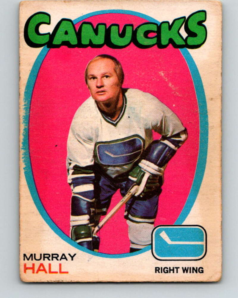 1971-72 O-Pee-Chee #109 Murray Hall  Vancouver Canucks  8804 Image 1