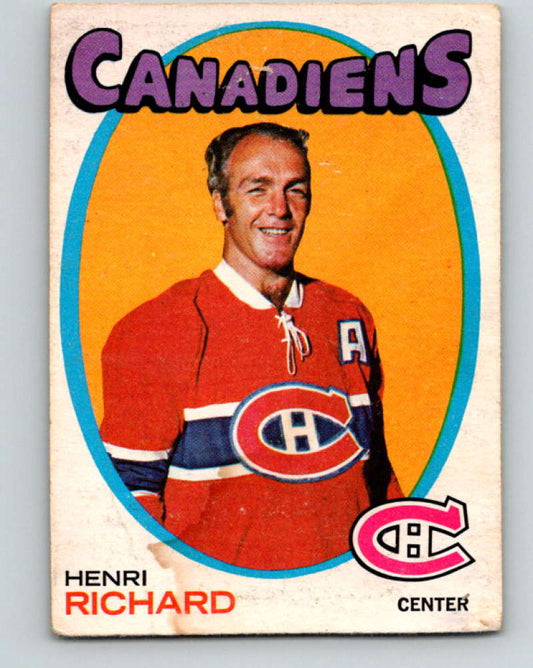 1971-72 O-Pee-Chee #120 Henri Richard  Montreal Canadiens  8815