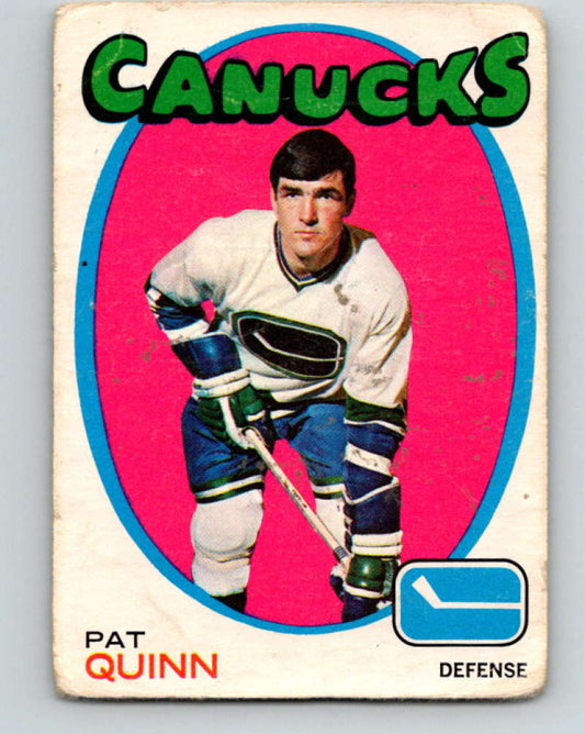 1971-72 O-Pee-Chee #122 Pat Quinn  Vancouver Canucks  8817
