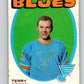 1971-72 O-Pee-Chee #127 Terry Crisp  RC Rookie St. Louis Blues  8822