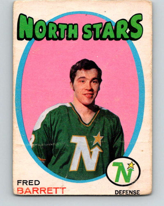 1971-72 O-Pee-Chee #128 Fred Barrett  RC Rookie Minnesota North Stars  8823