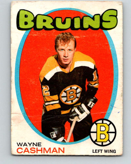 1971-72 O-Pee-Chee #129 Wayne Cashman  Boston Bruins  8824