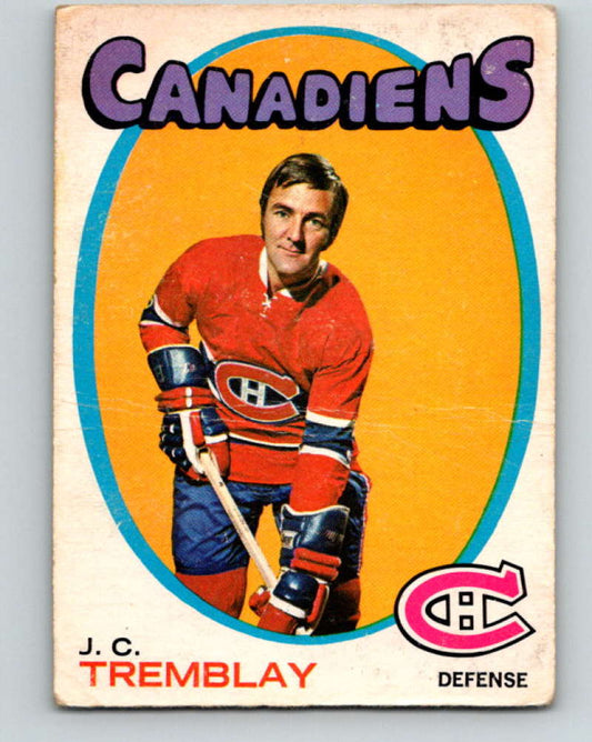 1971-72 O-Pee-Chee #130 J.C. Tremblay  Montreal Canadiens  8825