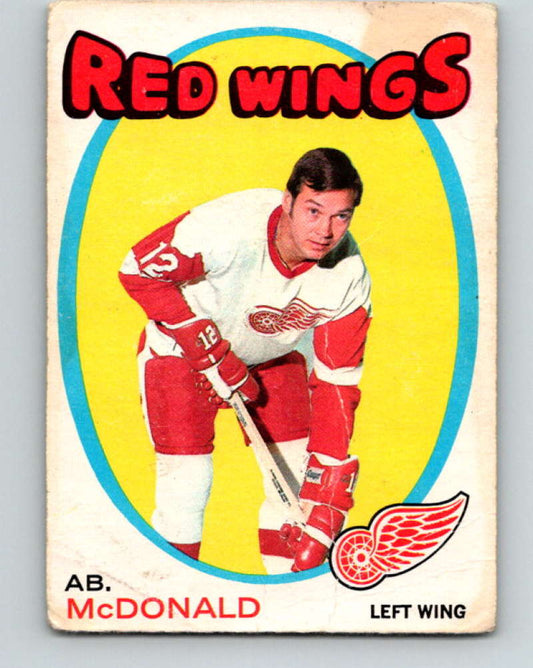 1971-72 O-Pee-Chee #134 Ab McDonald  Detroit Red Wings  8829