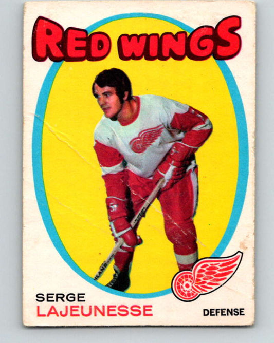 1971-72 O-Pee-Chee #136 Serge Lajeunesse  RC Rookie Detroit Red Wings  8831