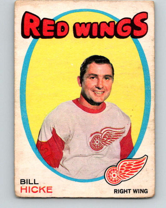 1971-72 O-Pee-Chee #142 Bill Hicke  Detroit Red Wings  8837