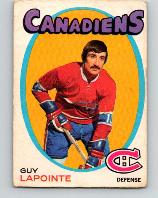 1971-72 O-Pee-Chee #145 Guy Lapointe  Montreal Canadiens  8840