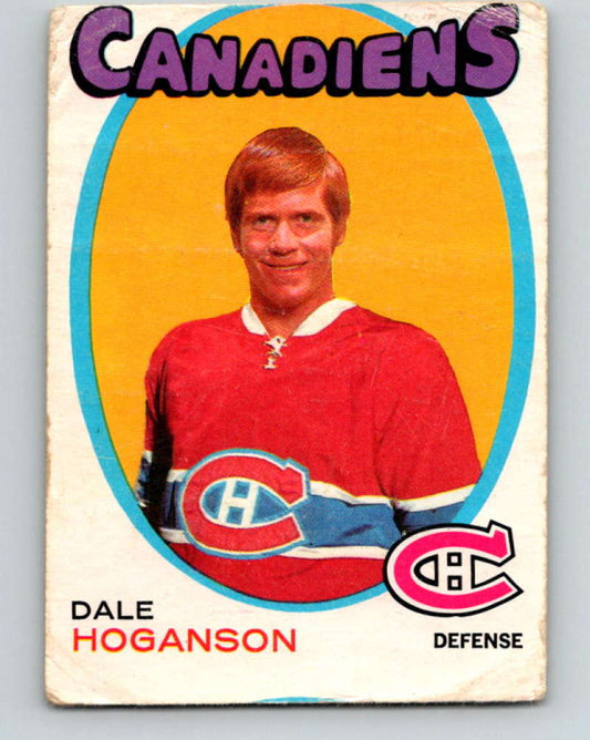 1971-72 O-Pee-Chee #149 Dale Hoganson  RC Rookie Montreal Canadiens  8844