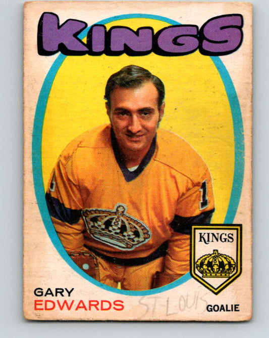 1971-72 O-Pee-Chee #155 Gary Edwards  RC Rookie Los Angeles Kings  8850