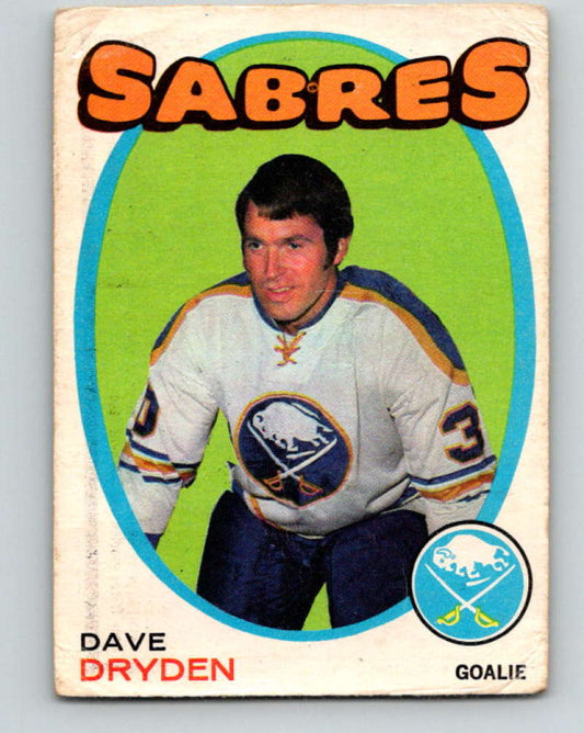 1971-72 O-Pee-Chee #159 Dave Dryden  Buffalo Sabres  8854