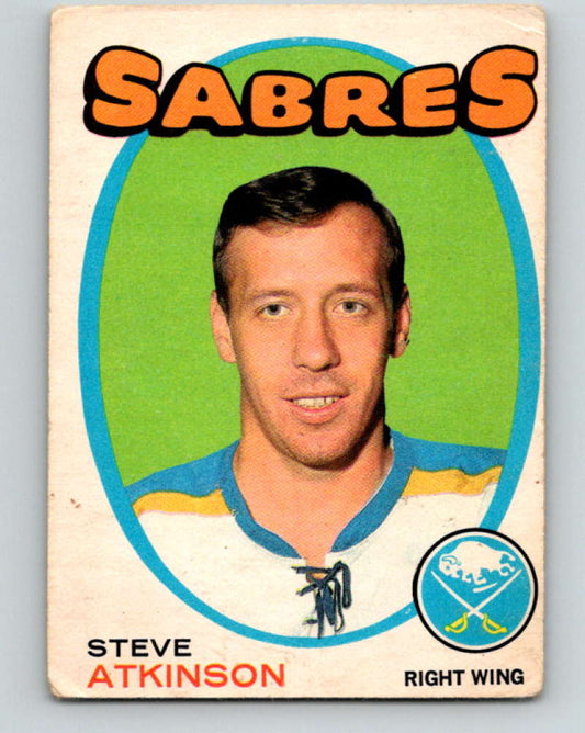 1971-72 O-Pee-Chee #162 Steve Atkinson  RC Rookie Buffalo Sabres  8857