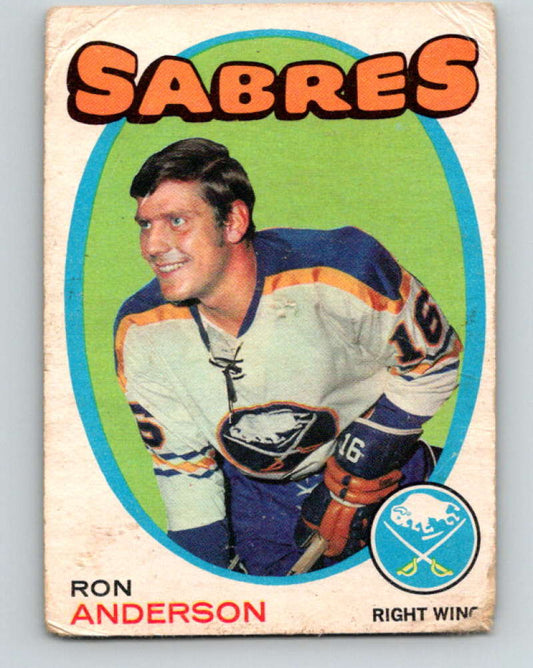 1971-72 O-Pee-Chee #163 Ron Anderson  Buffalo Sabres  8858 Image 1