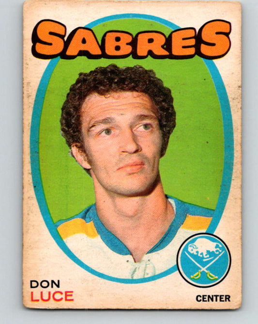 1971-72 O-Pee-Chee #166 Don Luce  RC Rookie Buffalo Sabres  8861 Image 1