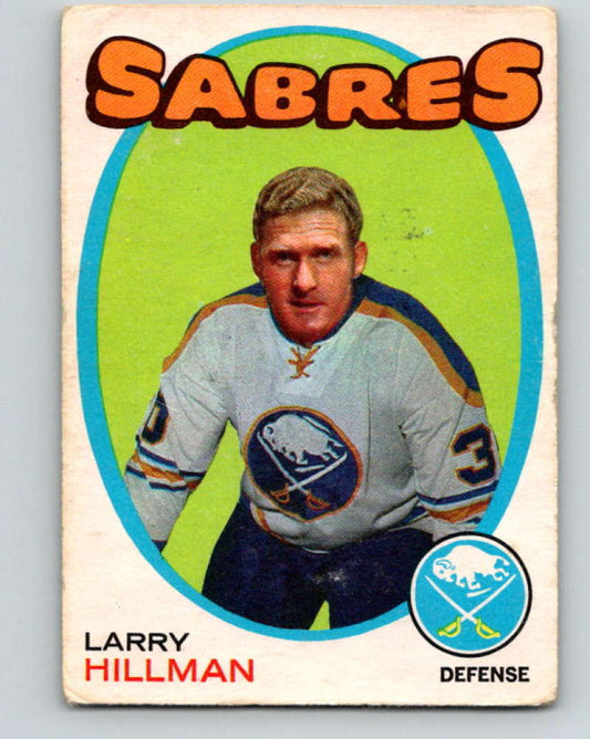 1971-72 O-Pee-Chee #168 Larry Hillman  Buffalo Sabres  8863 Image 1