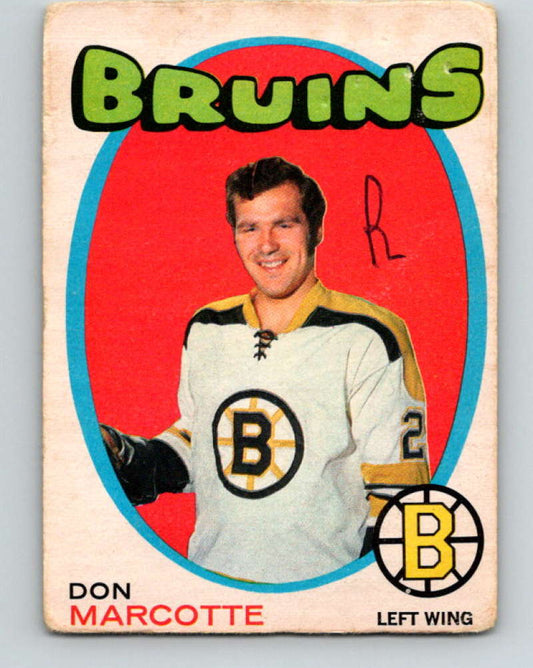 1971-72 O-Pee-Chee #176 Don Marcotte  Boston Bruins  8871 Image 1