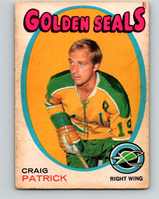 1971-72 O-Pee-Chee #184 Craig Patrick  RC Rookie California Golden Seals  8879