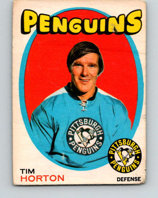 1971-72 O-Pee-Chee #186 Tim Horton  Pittsburgh Penguins  8881
