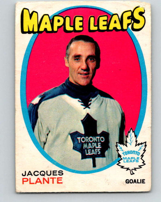 1971-72 O-Pee-Chee #195 Jacques Plante  Toronto Maple Leafs  8890 Image 1