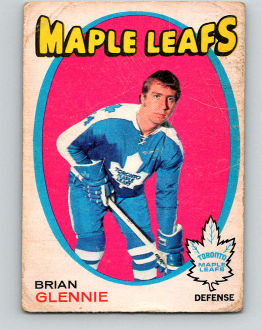 1971-72 O-Pee-Chee #197 Brian Glennie  Toronto Maple Leafs  8892 Image 1