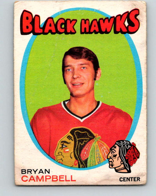1971-72 O-Pee-Chee #214 Bryan Campbell  Chicago Blackhawks  8909