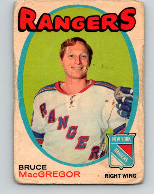 1971-72 O-Pee-Chee #216 Bruce MacGregor  New York Rangers  8911 Image 1