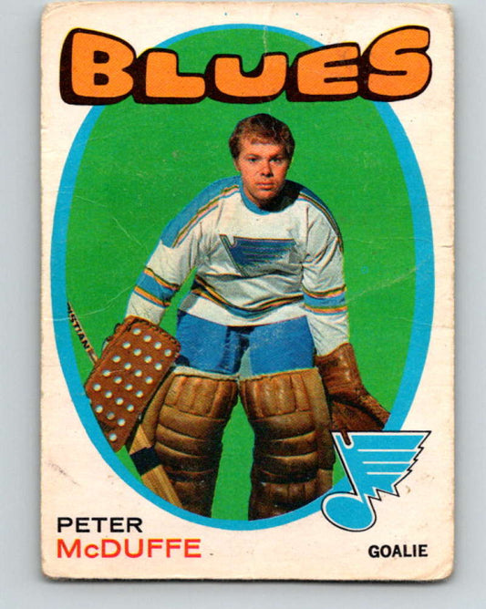 1971-72 O-Pee-Chee #225 Peter McDuffe  RC Rookie St. Louis Blues  8920