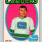 1971-72 O-Pee-Chee #229 Dave Balon  Vancouver Canucks  8924 Image 1