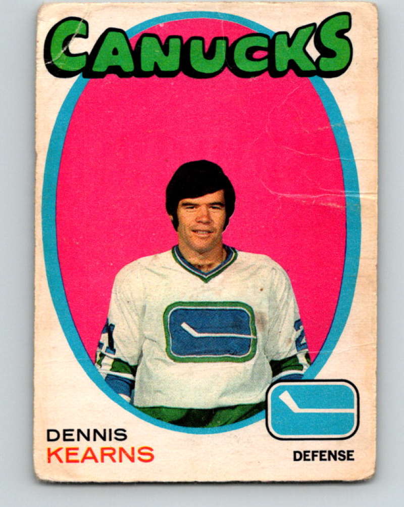 1971-72 O-Pee-Chee #231 Dennis Kearns  RC Rookie Canucks  8926 Image 1