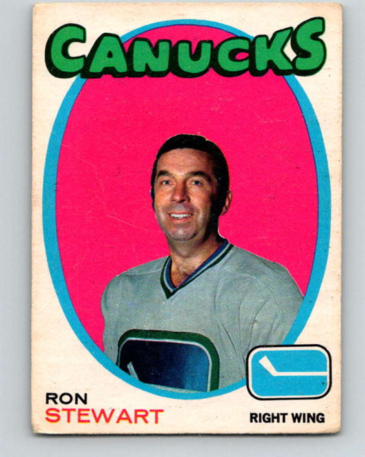 1971-72 O-Pee-Chee #236 Ron Stewart  Vancouver Canucks  8931 Image 1