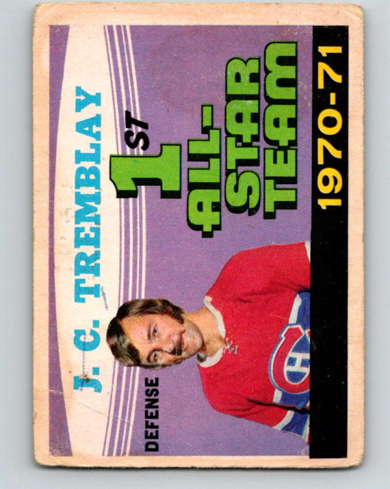 1971-72 O-Pee-Chee #252 J.C. Tremblay AS  Montreal Canadiens  8947 Image 1