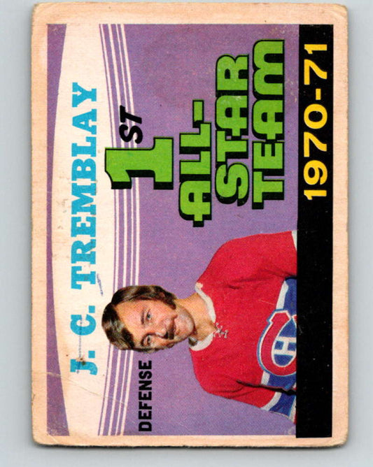 1971-72 O-Pee-Chee #252 J.C. Tremblay AS  Montreal Canadiens  8947 Image 1