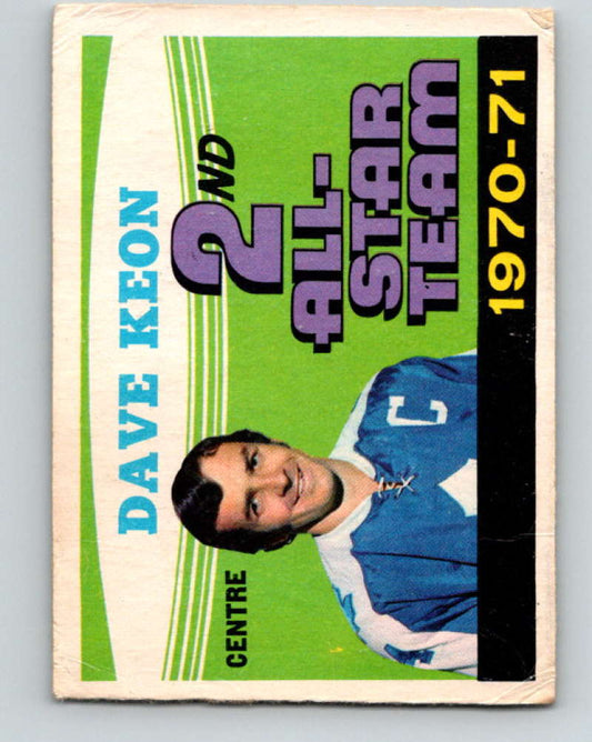 1971-72 O-Pee-Chee #259 Dave Keon AS  Toronto Maple Leafs  8954