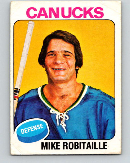 1975-76 O-Pee-Chee #24 Mike Robitaille  Vancouver Canucks  9247