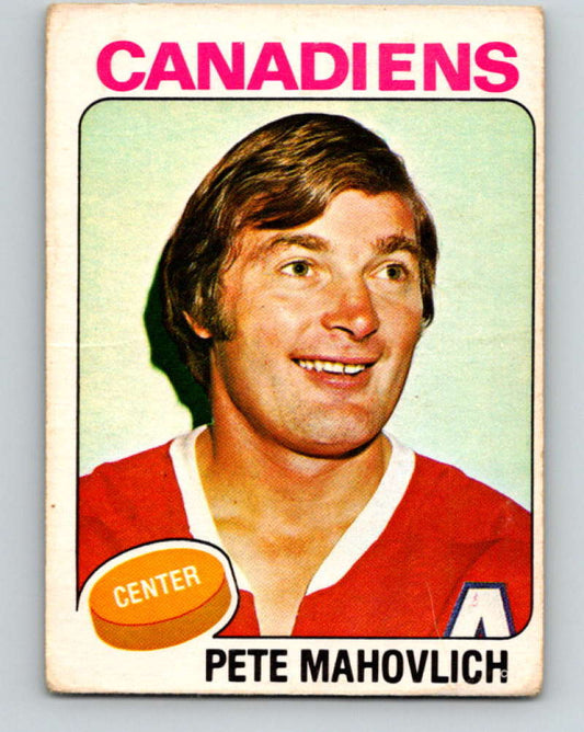 1975-76 O-Pee-Chee #50 Pete Mahovlich  Montreal Canadiens  9273