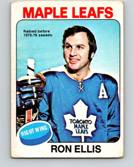 1975-76 O-Pee-Chee #59 Ron Ellis  Toronto Maple Leafs  9282