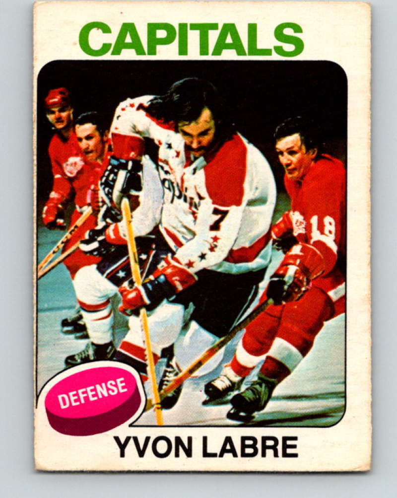 1975-76 O-Pee-Chee #61 Yvon Labre  Washington Capitals  9284 Image 1