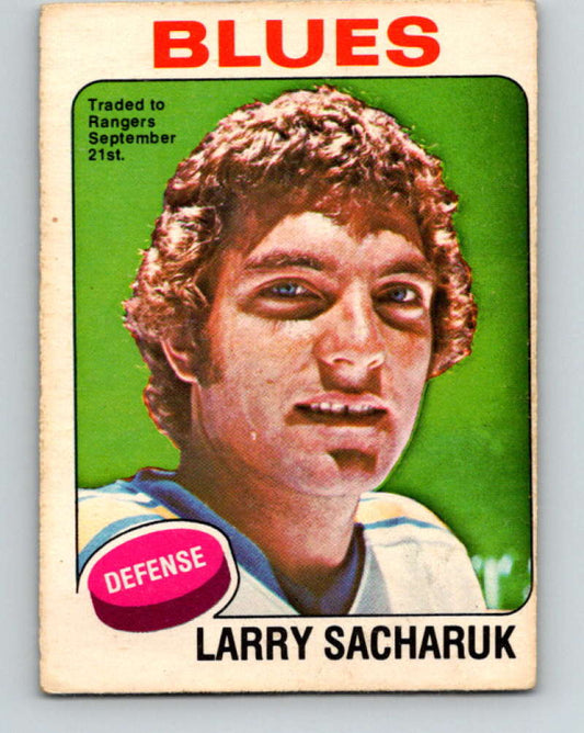 1975-76 O-Pee-Chee #76 Larry Sacharuk  RC Rookie St. Louis Blues  9299