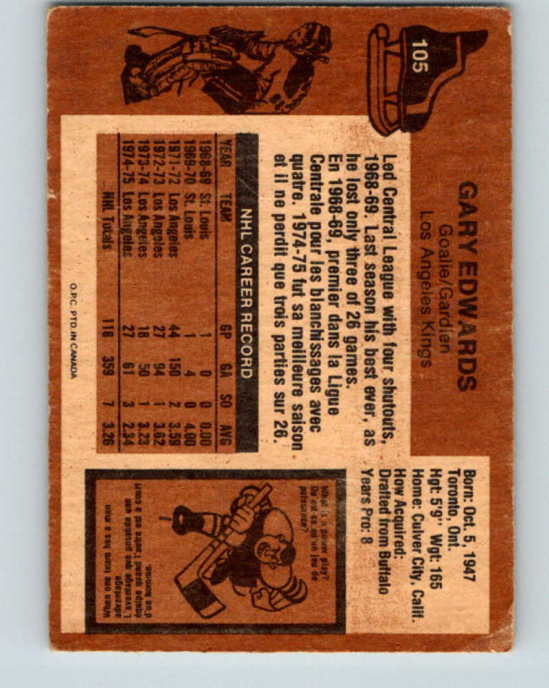 1975-76 O-Pee-Chee #106 Dwight Bialowas  Minnesota North Stars  9329