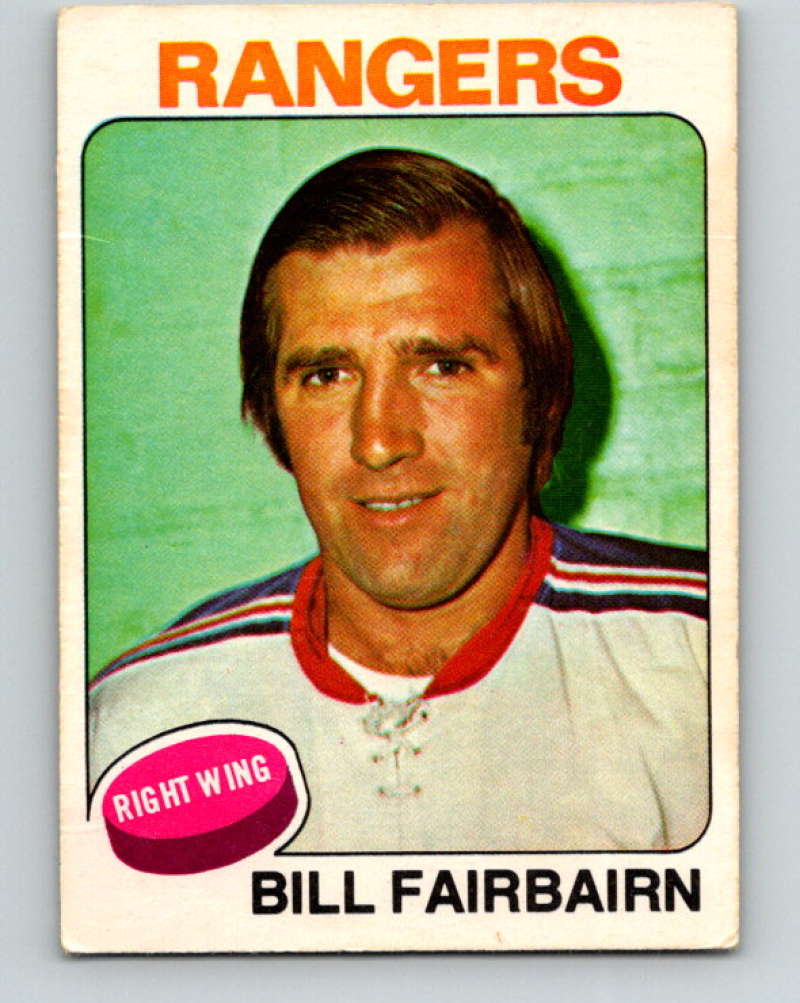 1975-76 O-Pee-Chee #109 Bill Fairbairn  New York Rangers  9332