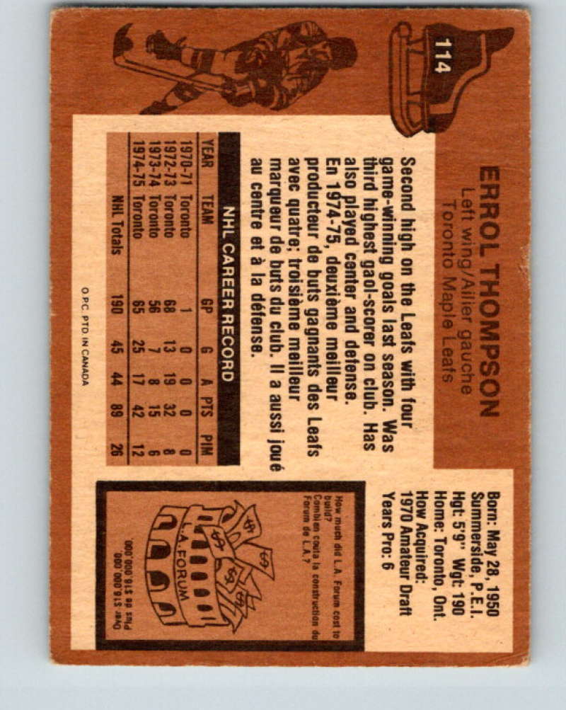 1975-76 O-Pee-Chee #115 Gary Smith  Vancouver Canucks  9338